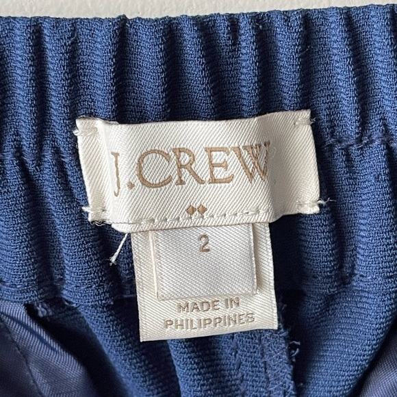 J CREW Factory Sydney Pull On Jogger Pants Size 2 Navy Blue Zip Pockets - Picture 5 of 10